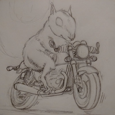 Squirrel Roadster Sketch